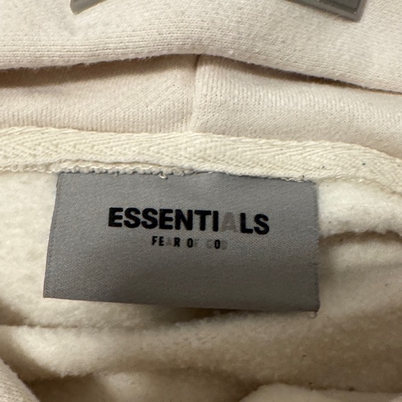 Essentials Beige Hoodie for Men - Picture 5 of 8